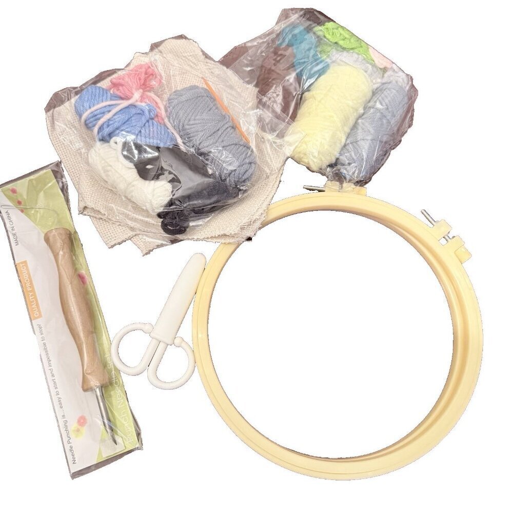 2 Piece Koala Punch Needle Embroidery Kit for Beginners Open Box - Picture 6 of 6